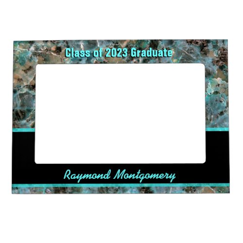 Turquoise Stone 2023 Graduate Custom Keepsake Magnetic Frame
