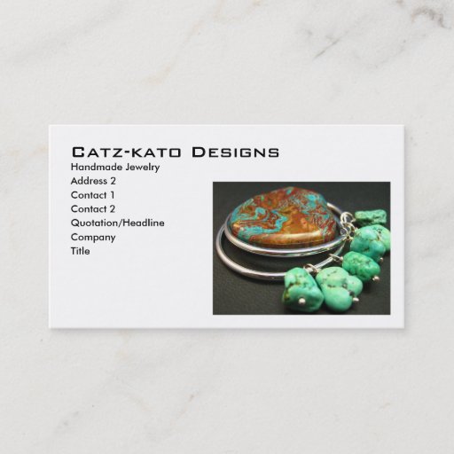 Customizable Turquoise Stone Earrings Business Card