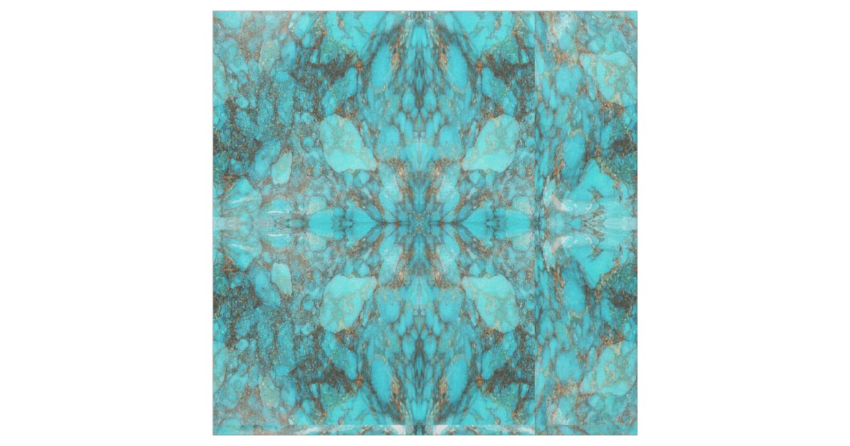 Turquoise Stone Fabric Zazzle