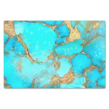 Turquoise Stone Mineral Tissue Paper by amoredesign at Zazzle
