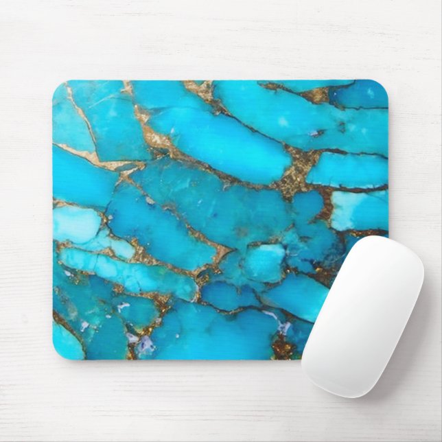 turquoise stone mouse pad (With Mouse)