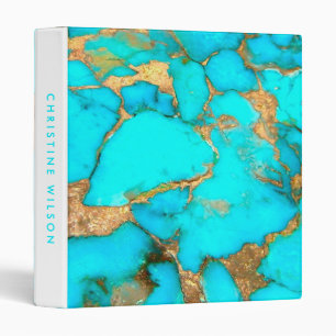 turquoise stone photo 3 ring binder