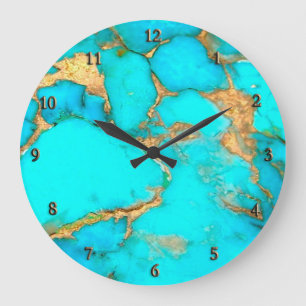 turquoise stone photo Acrylic Wall Clock