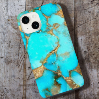 Turquoise Stone Photo Iphone 14 Case by amoredesign at Zazzle