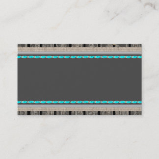 Turquoise Stone Rustic Wood Plain Business Cards