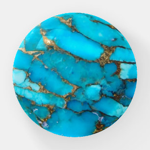 turquoise stone texture paperweight
