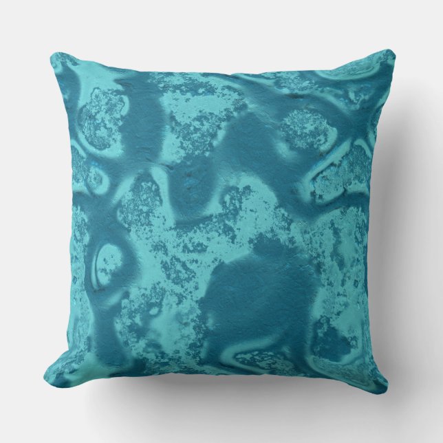 Turquoise Stone Throw Pillow (Front)