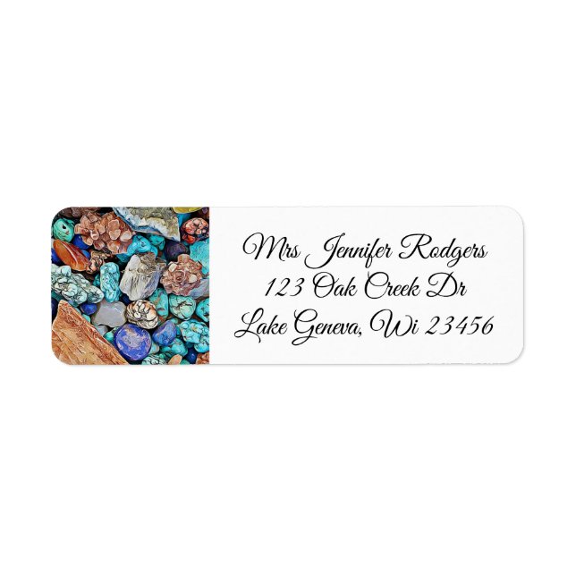 Turquoise Stones and Gems Teal Label (Front)