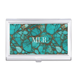 Turquoise Stones Business Card Case