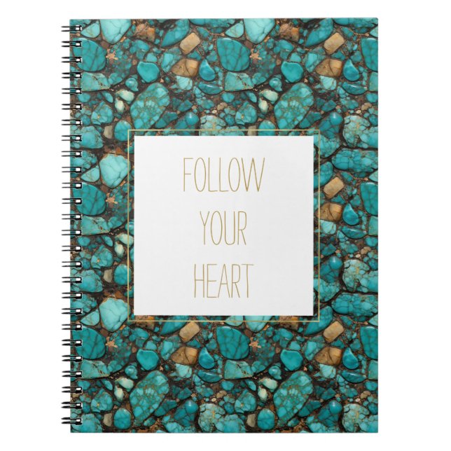 Turquoise Stones  Notebook (Front)
