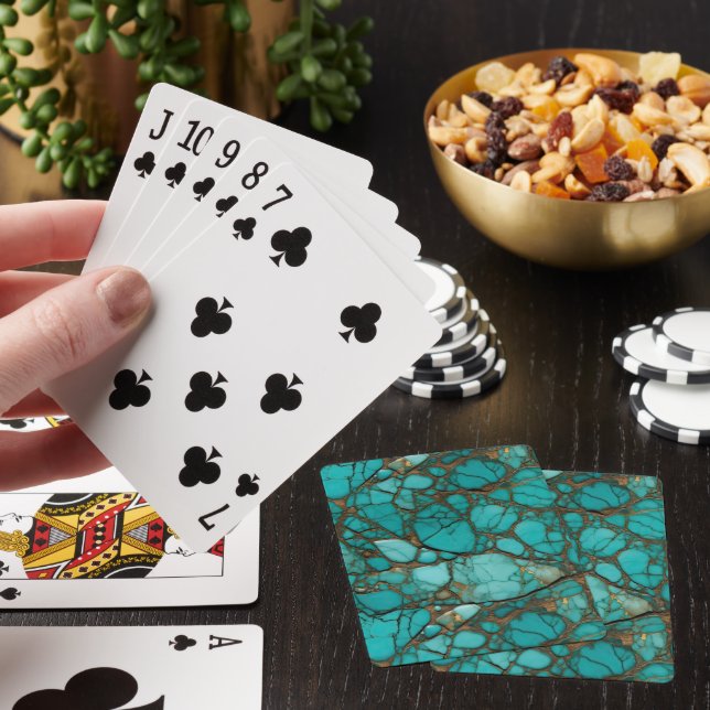 Turquoise Stones Poker Cards (In Situ)