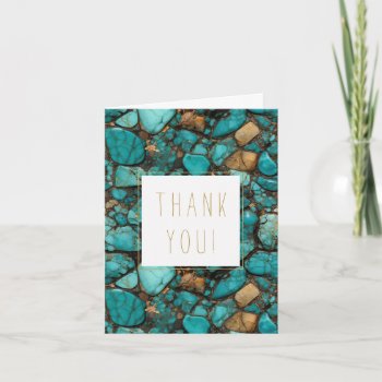 Turquoise Stones Thank You by peacefuldreams at Zazzle