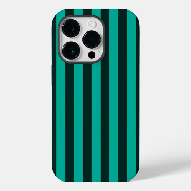 Turquoise Stripes Background Ready to Customize Case-Mate iPhone Case (Back)