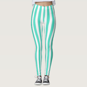 Turquoise Stripes Leggings