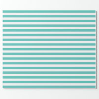 Dark Green & Turquoise Lines/Stripes Pattern Wrapping Paper