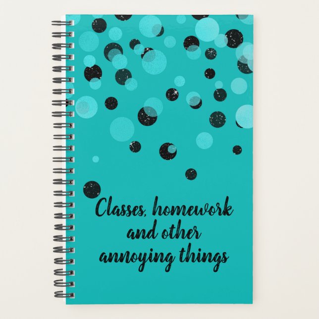 Turquoise Student School Daily Planner (Front)