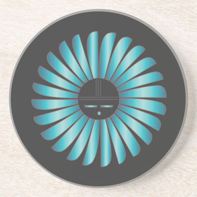 Turquoise Sun Coaster (Front)