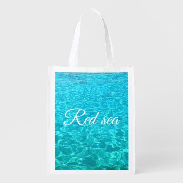 Turquoise surface of Red sea in Egypt Crossbody Ba Grocery Bag (Front)