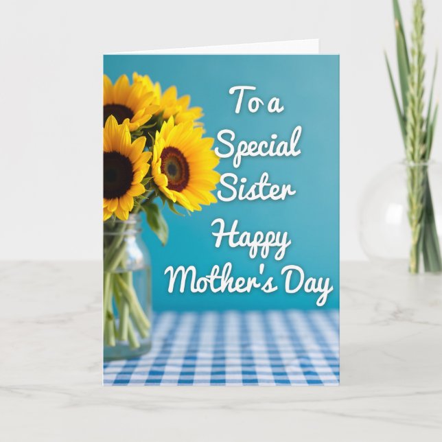 Turquoise Sweet Mothers Day Card (Front)