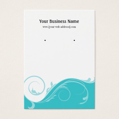 Turquoise Swirl Custom Earring Display Card