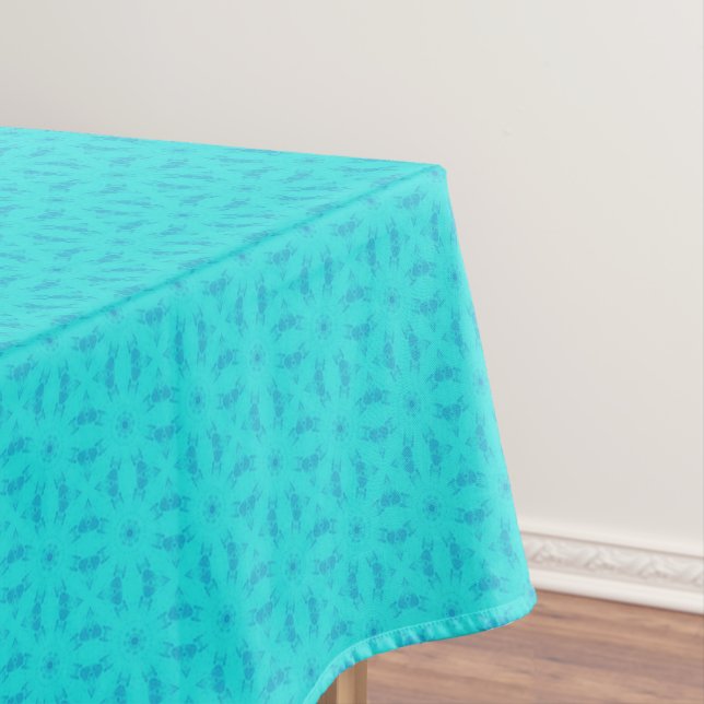 Turquoise tablecloth for home decor (In Situ)