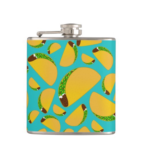 Turquoise tacos flask