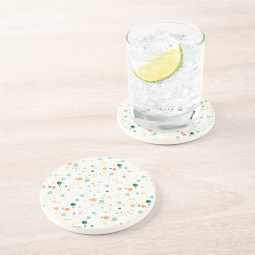 Turquoise Tangerine Dots Coaster