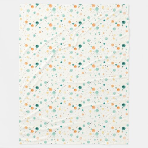 Turquoise Tangerine Dots Fleece Blanket