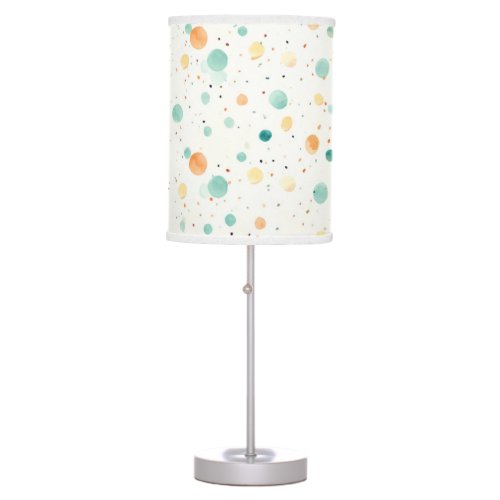 Turquoise Tangerine Dots Table Lamp