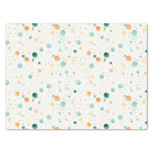 Turquoise Tangerine Dots Tissue Paper