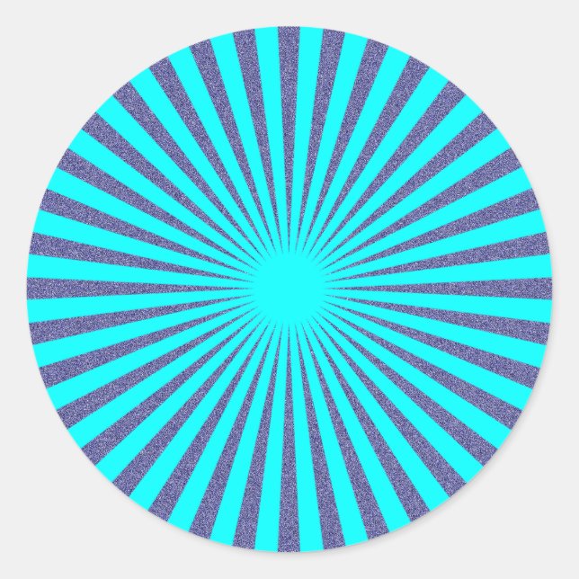 Turquoise Target - Classic Round Sticker (Front)