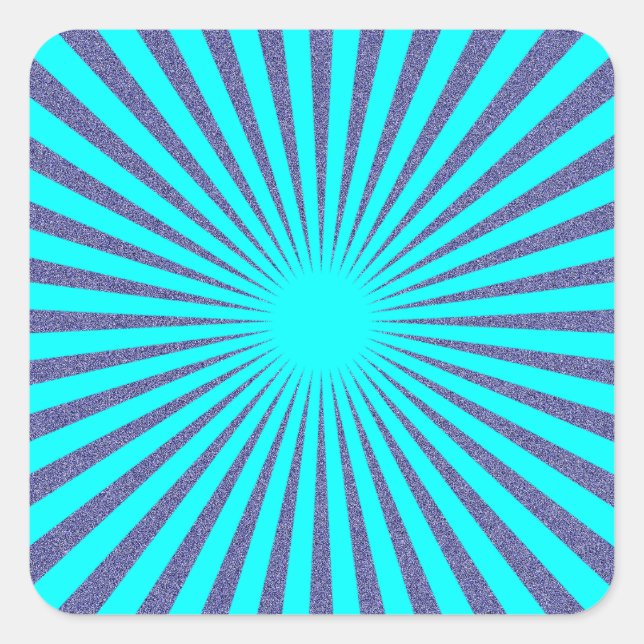 Turquoise Target - Square Sticker (Front)