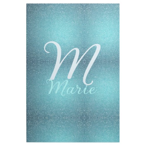 Turquoise teal agate aqua monogram add letter text gallery wrap
