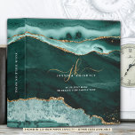 Turquoise Teal Agate Gold Glitter Script Monogram 3 Ring Binder<br><div class="desc">Personalized turquoise teal agate, geode and marble binder with gold glitter sparkle and elegant calligraphy script monogram initials and name for a stylish or professional look. ASSISTANCE: For help with design modification or personalization, color change, resizing or transferring the design to another product or would like coordinating items, contact the...</div>