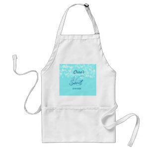 Turquoise teal agate sweet 16 birthday add name da adult apron