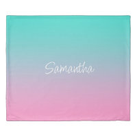 Turquoise Teal and Pink Gradient