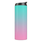 Turquoise Teal and Pink Ombre