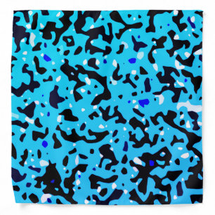 Turquoise Teal Blue Pattern Bandana