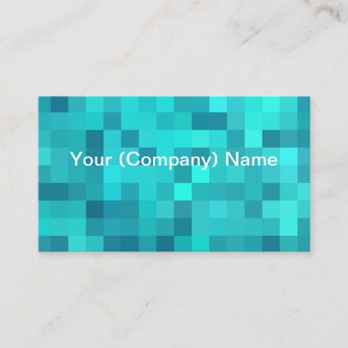 Turquoise Teal Blue Pattern Business Card