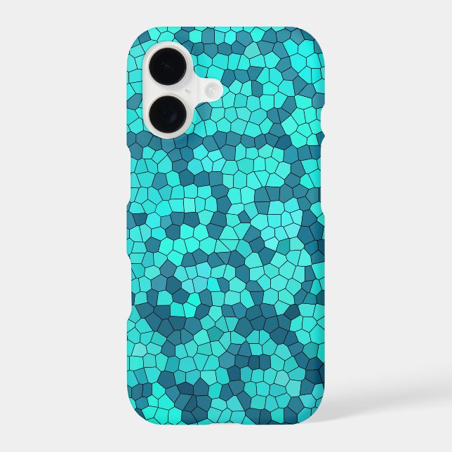 Turquoise Teal Blue Pattern Iphone Case (Back)