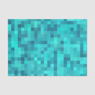 Turquoise Teal Blue Pattern Tissue Paper