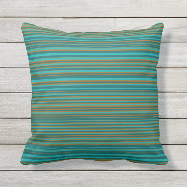 Orange And Teal Outdoor Pillows & Cushions Zazzle