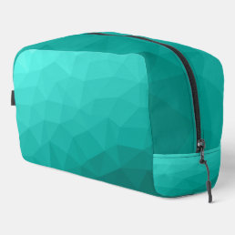 Turquoise teal gradient geometric mesh pattern dopp kit