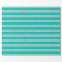 Sage Green, White XL Stripes Pattern Wrapping Paper