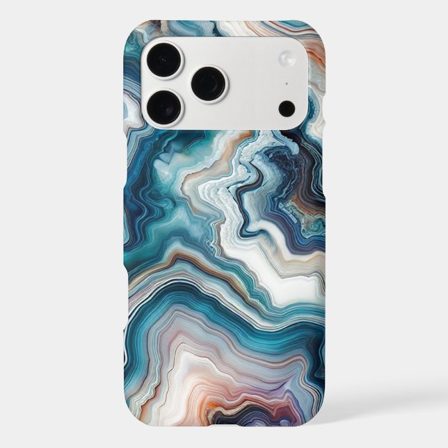 Turquoise Teal Light Blue Purple Quartz Pattern Iphone Case (Back)