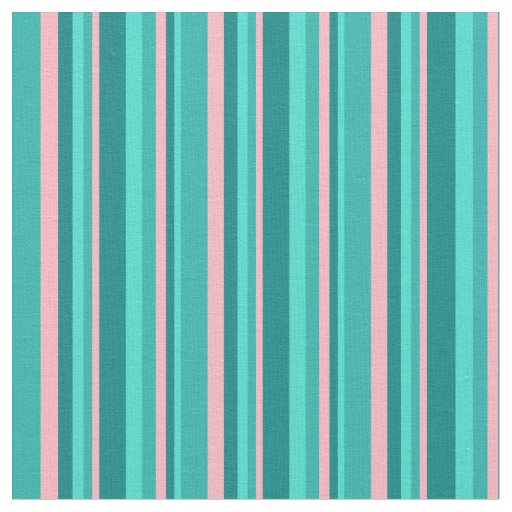 Turquoise, Teal, Light Pink & Light Sea Green Fabric