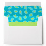 Turquoise Teal & Lime Green Zebra & Cheetah Skin Envelope
