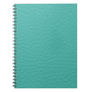 Turquoise Teal Retro Trendy Custom Leather Notebook
