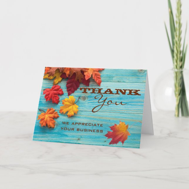 Turquoise Thank You Greeting (Front)