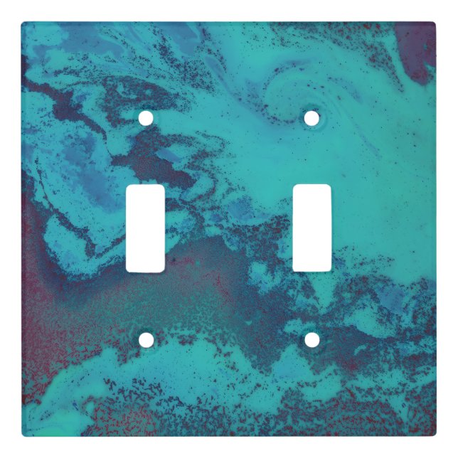 Turquoise Tidal Abyss Light Switch Cover (Front)